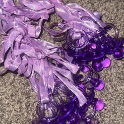 23 purple it’s a girl Baby Shower Pacifiers  Necklaces