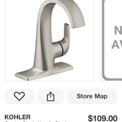 Kohler “Curvisa” Faucet - Vibrant Brushed Nickel