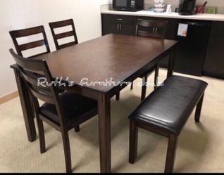 Gorgeous ! 6-pc dining table set espresso finish New in box