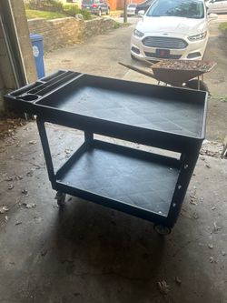 Heavy-Duty Rolling Utility Cart / Service Cart with Storage Shelves
