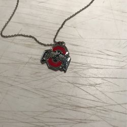 Ohio State Pendant on 16” necklace