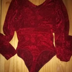 Women's Size Medium VS Brick Red Bodysuit Worn Once $6 Pick Up In Edinburg No Holds 