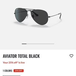 Ray Ban All Black Aviators