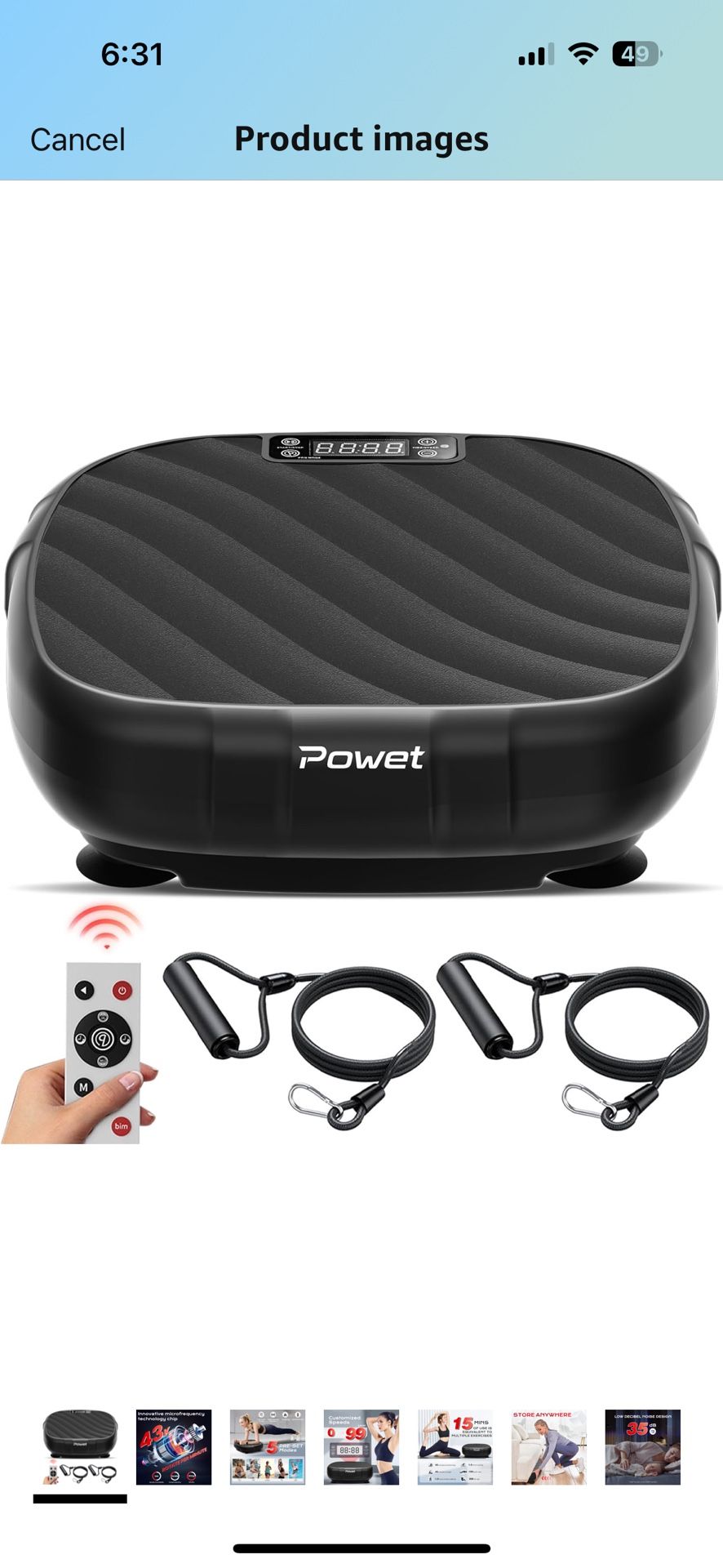 Vibration Plate Exercise Machine, Whole Body Workout Vibration Plate for Lymphatic Drainage with 5 Setting Modes, 99 Speed Levels for Weight Loss, Sha