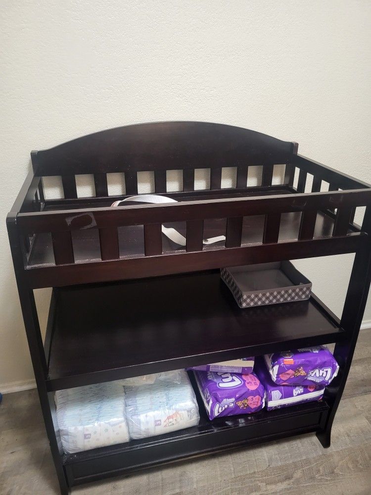 Changing Table & Diapers