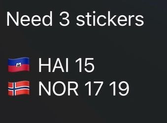 World Cup stickers