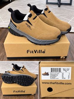 FitVille work Outdoor slip-on shoes New cheap!!!