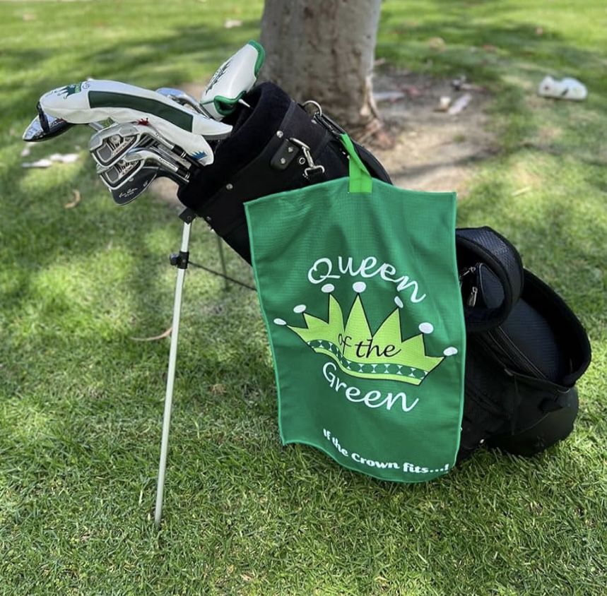 Queen Of The Green Golf Towel, Tees With Bag, Markers 