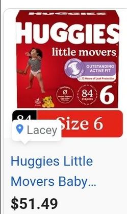 Huggies Little Movers Diapers Size 4-6