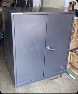 Metal storage no key for guns chemical values/tools stor