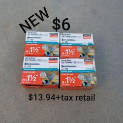 new boxes of 1 1/2 screws $13.94 +tax retail each box 