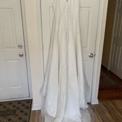 Beautiful Crystal Embellished Wedding Dress 