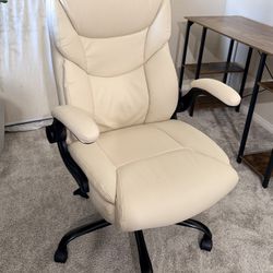 Cream Comfy Computer Chair