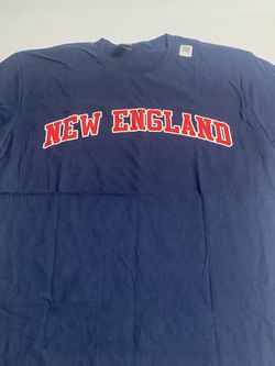 New England Navy Blue Graphic T-Shirt size L