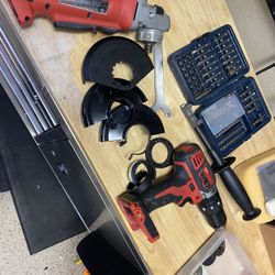 Milwaukee 18 Volt hammer Drill And 5 Inch Grinder