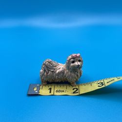 Jay Strongwater Maltese Dog Figurine Paperweight with Swarovski Crystals