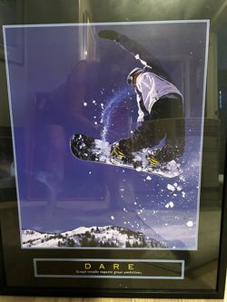 Snowboard poster with Frame