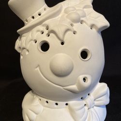 YOU PAINT CERAMIC BISQUE-SNOWMAN HEAD