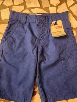 Boys New Levi's Blue Cargo Shorts (Size 5)