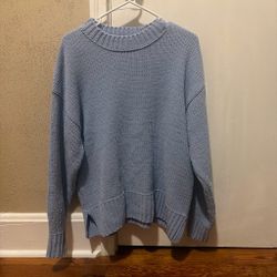 Blue Aerie scoop neck oversized sweatshirt adult s-m
