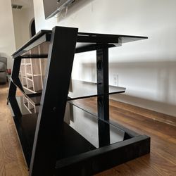 Black Glass Entertainment Console – 63” Wide – $35 OBO