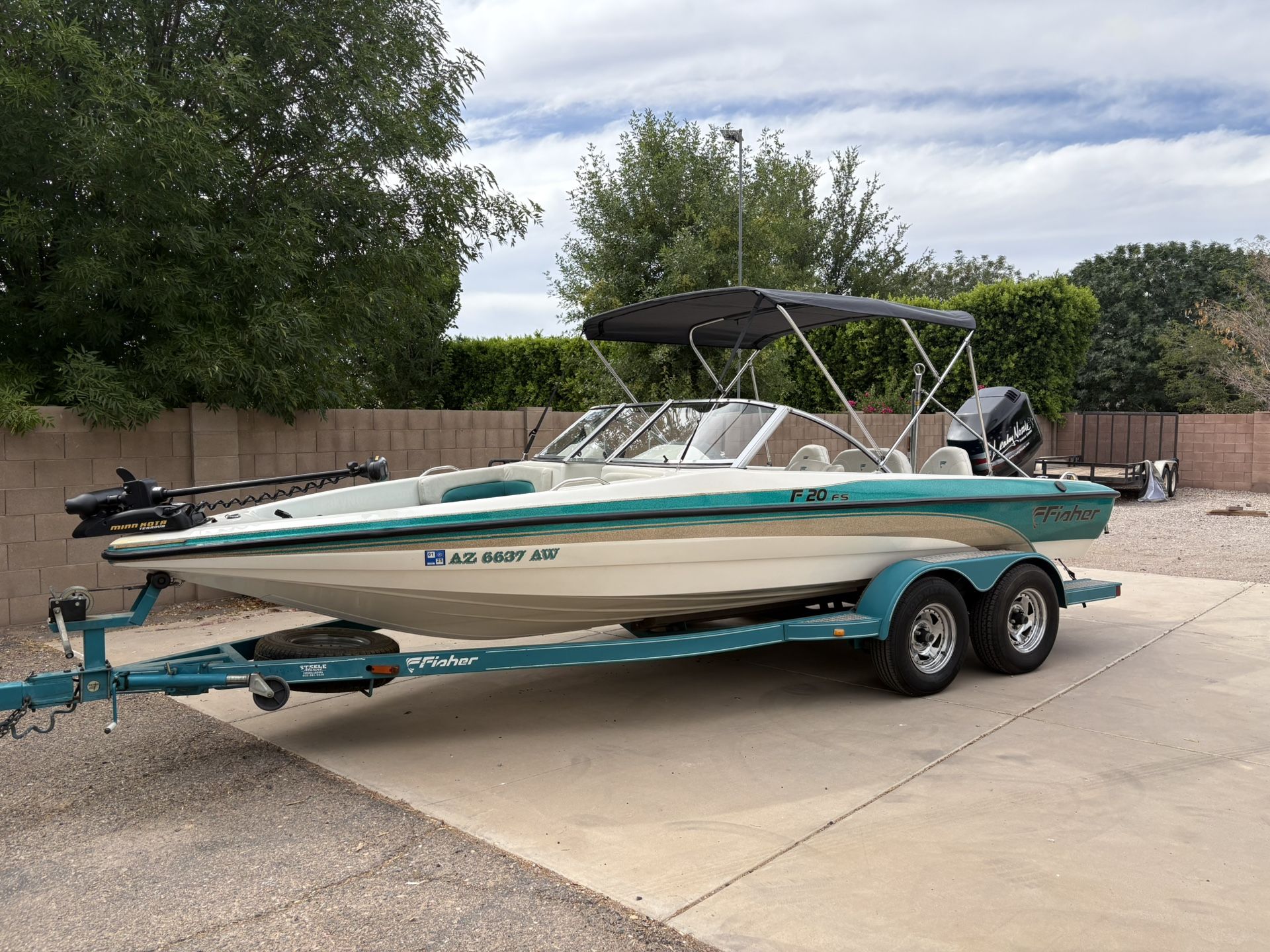 1997 20’ Fisher F20 FS Fish And Ski Boat