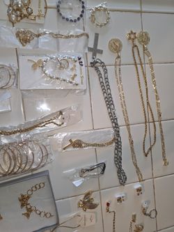 Mixed Jewelry Lot Necklaces Bracelets Earrings