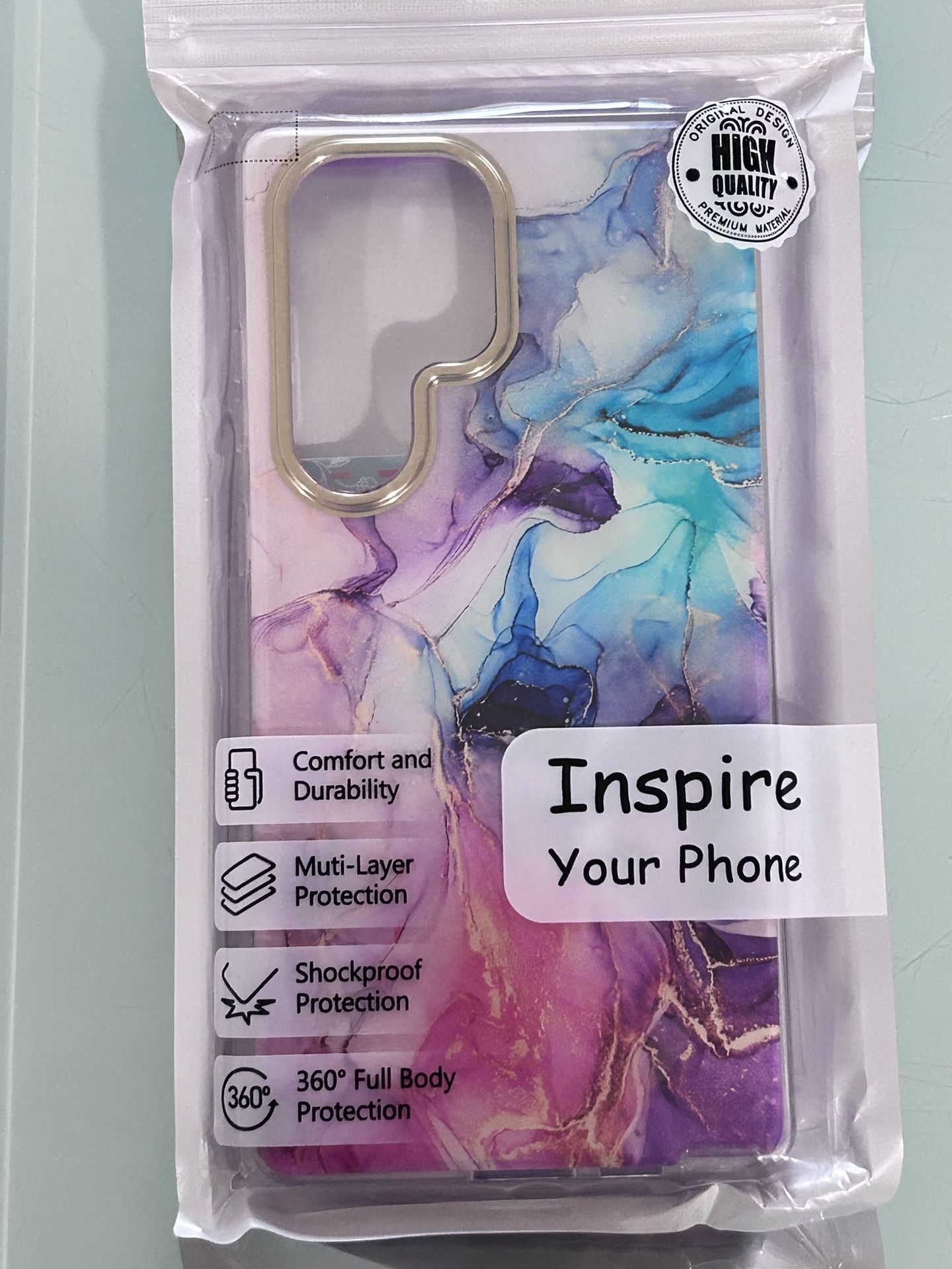 Phone Case Samsung Galaxy S23 Ultra Colorful Marble