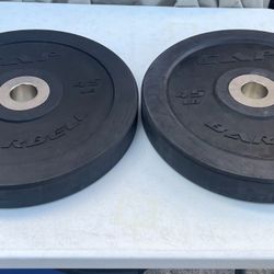 CAP 45 lb Olympic Bumper Plate, Black