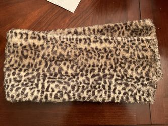 Leopard Print Scarf Animal Print Silky Satin Lightweight 60” x 7”
