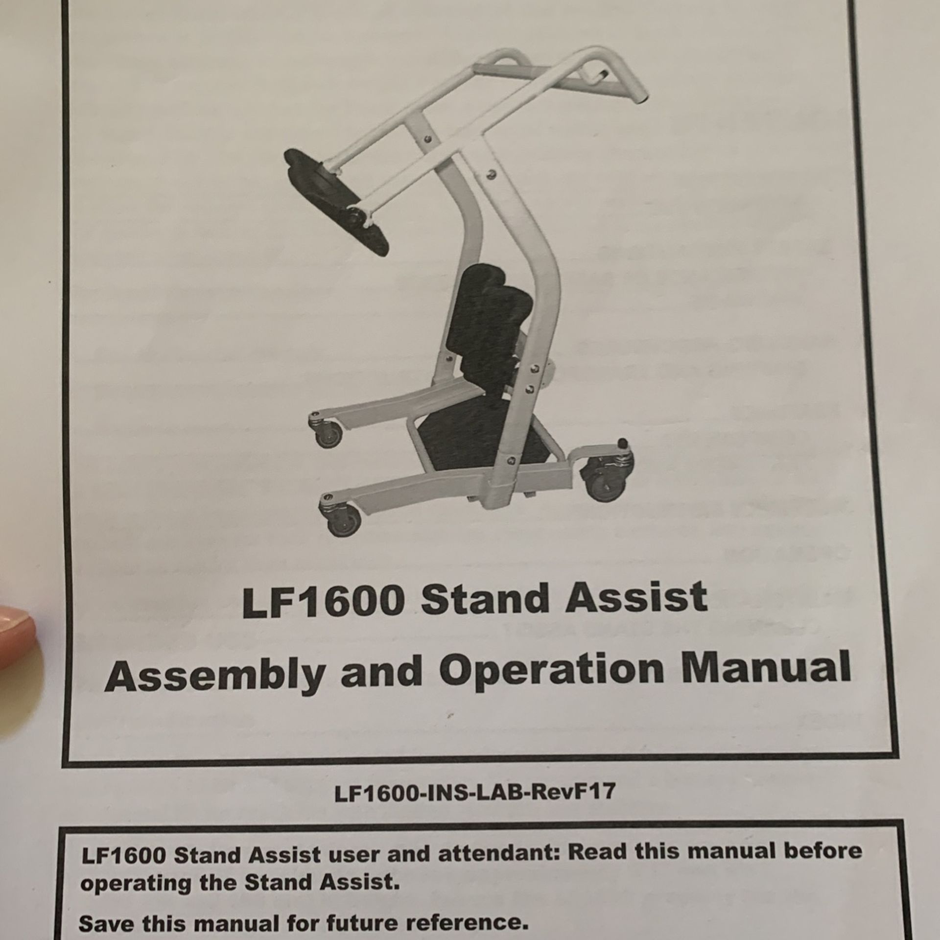 LF1600 Stand Assist Assembled