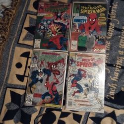 🇺🇸🕸️🕷️ Vintage M A R V E L, C O M I C"The Amazing Spider-Man"Set Of #4. Very Collectible