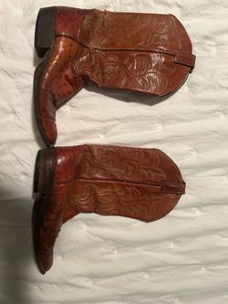 Men leather ostrich boots