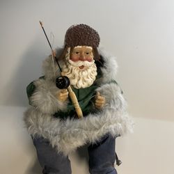 Vintage Pastimes Department 56 Ice Fishing Santa  - 8.5" - Christmas Figurine