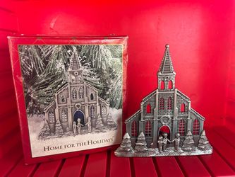 Home for the Holidays Pewter Church Figurine
