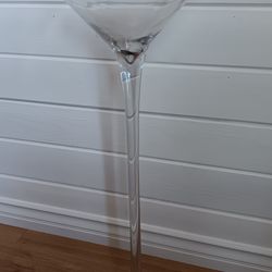 Tall 31.5 inch martini glass x 12" diameter. Made of thick glass. Party, wedding decor