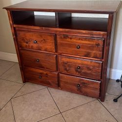 Wooden Six Drawer Dresser
