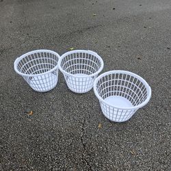 3 LAUNDRY BASKETS NEW  $3 Each
