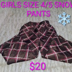 FIRM IN MERCED‼️GIRLS SNOW PANTS SIZE 4/5