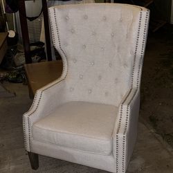 Tufted Armchair Nailhead Trim Large