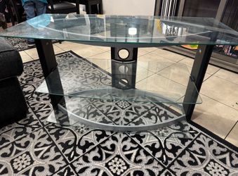 3 tier glass tv stand