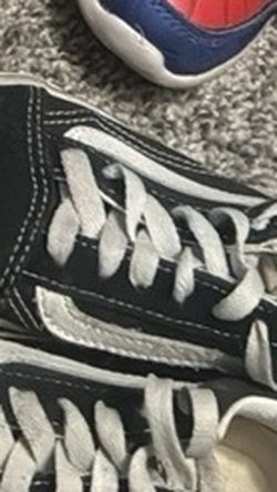 Vans Toddler Black White Sneaker Left