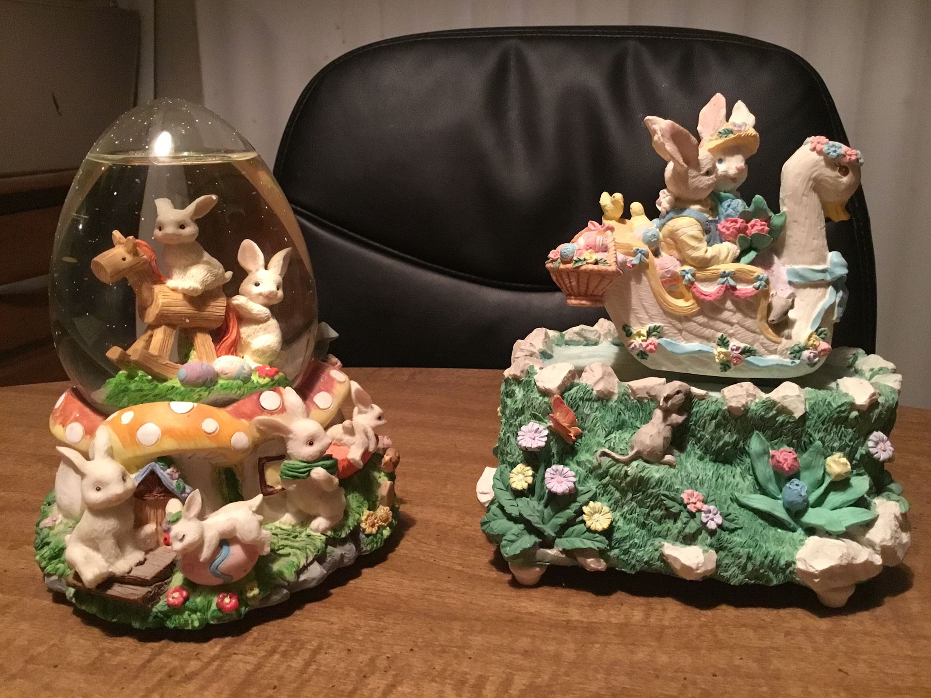 Pair of Easter Music Boxes