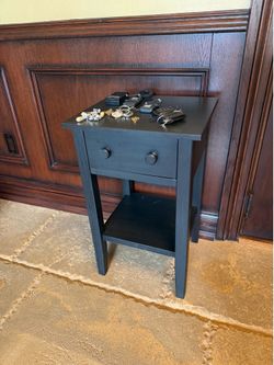 Dark wood side table