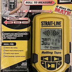“Straight Line” Rolling Digital Measuring Tape, 300 Ft. Range 