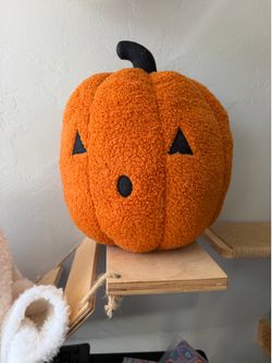 Pottery Barn Orange Pumpkin Plush Pillow