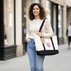 Trader Joe’s Large Canvas Heavy Cotton Reusable Shopping Beach Picnic Bag Blue