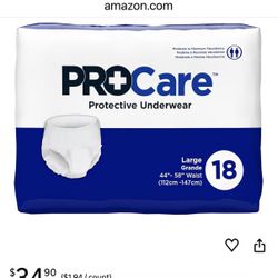 ProCare Size Large Adult Underwear 