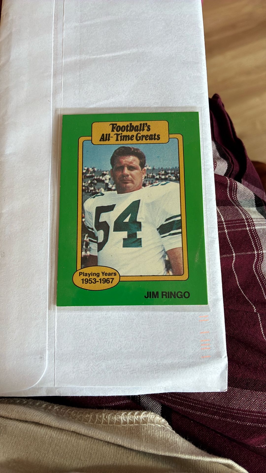 Football Card, Jim Ringo