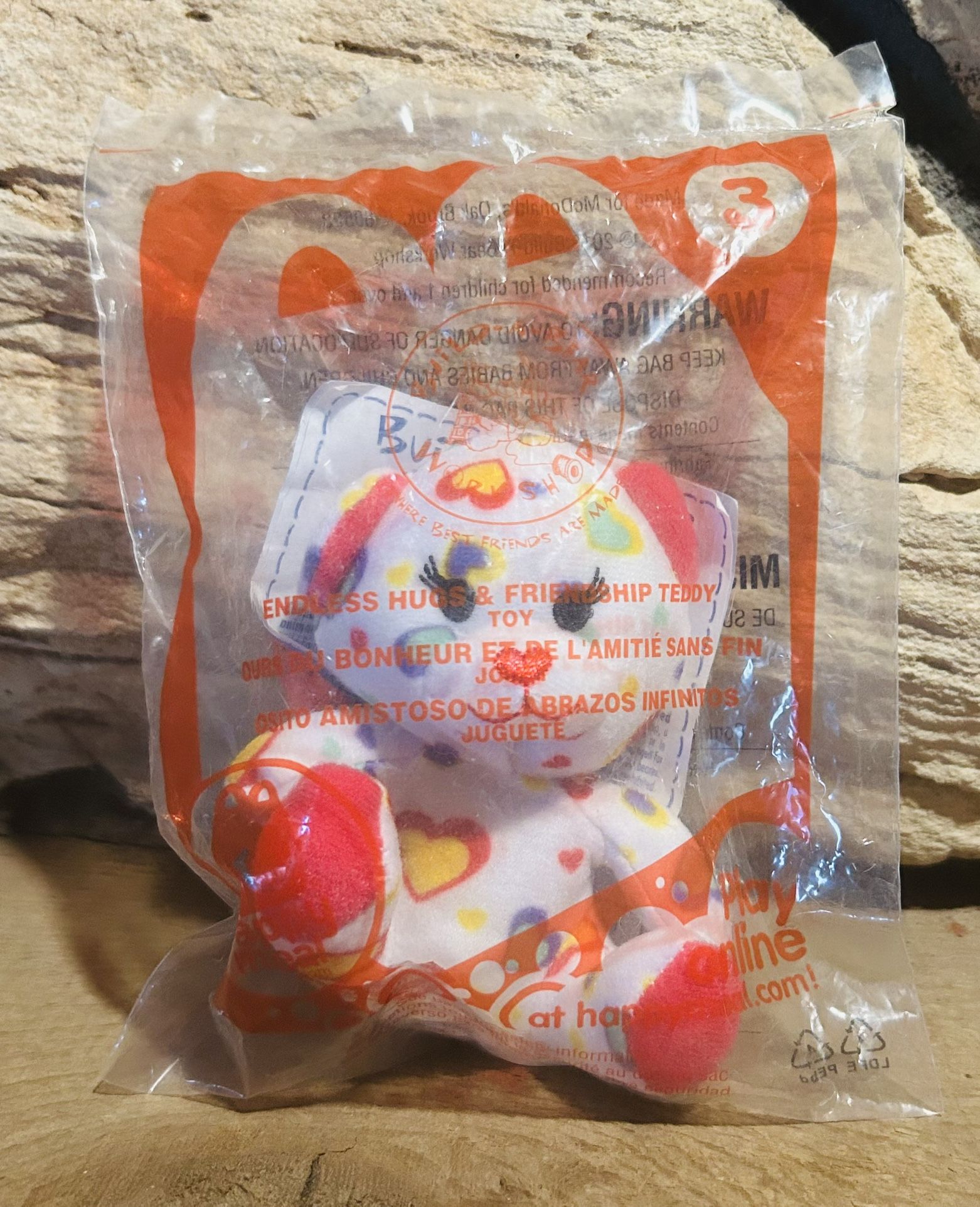 Build A Bear 2012 Endless Hugs & Friendship Teddy McDonalds Happy Meal Toy - New/Sealed